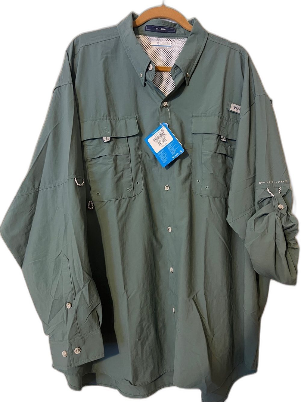 NWT Columbia PFG Sage Green Fishing Shirt Jacket